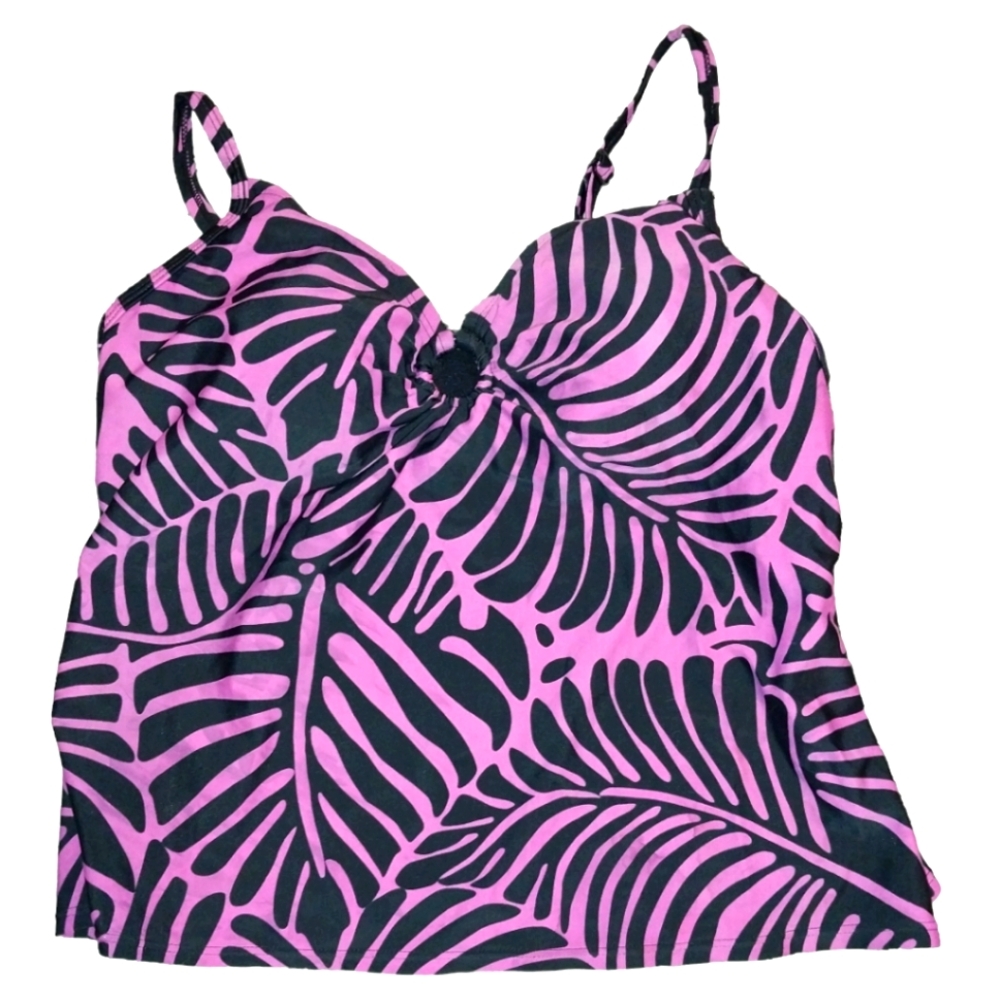 St John's Bay Purple and Black Tankini Swim Too